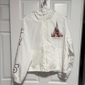 Disney White 50th Anniversary Jacket with Castle Design